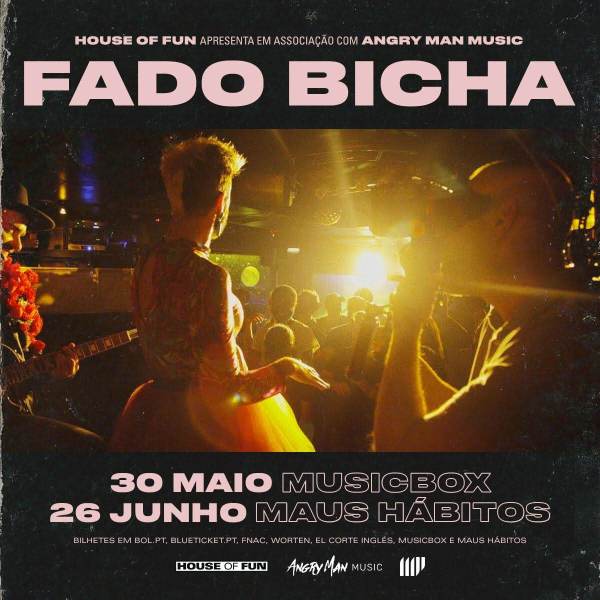 Cartaz: Fado Bicha apresentam-se no Musicbox e no Maus Hábitos
